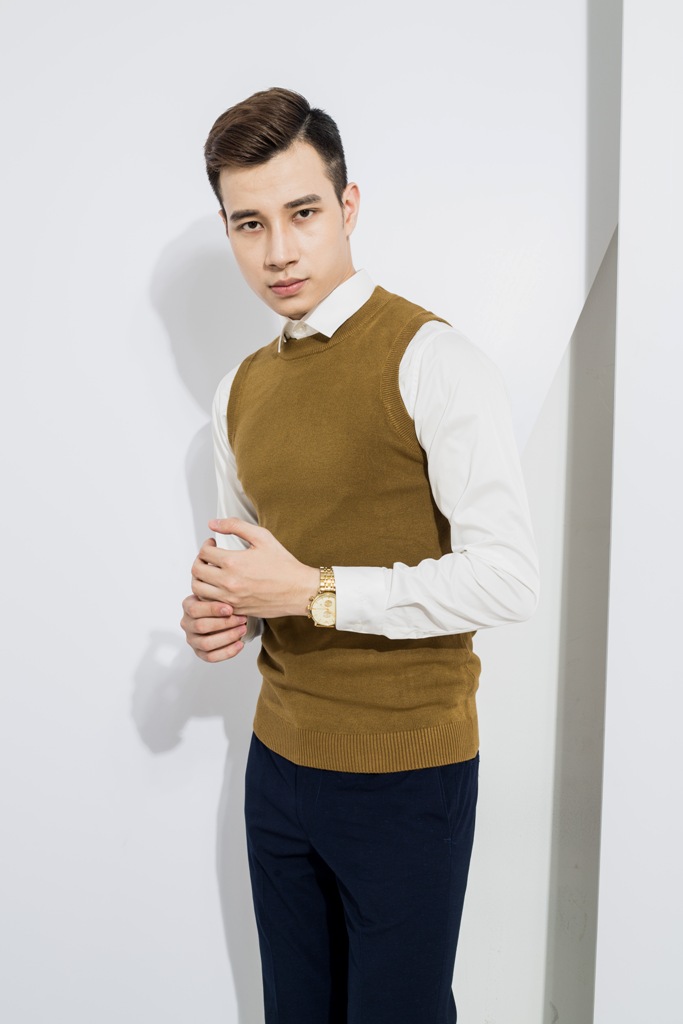 AL ghile nâu vàng, cổ tròn 029 sz M