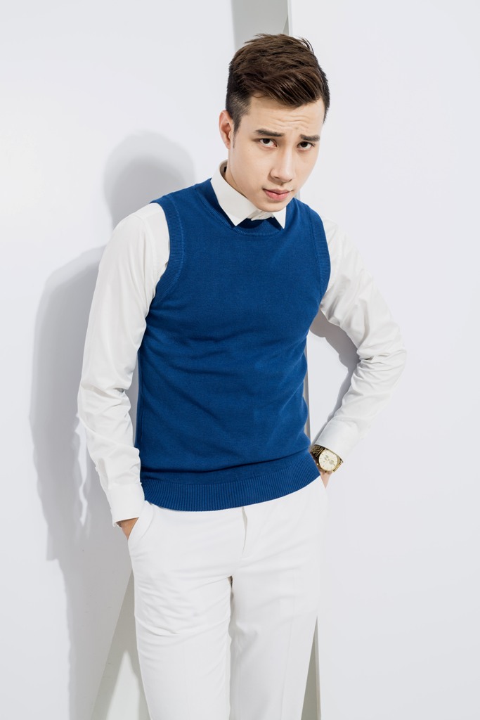 AL ghile xanh cô ban, cổ tròn 029