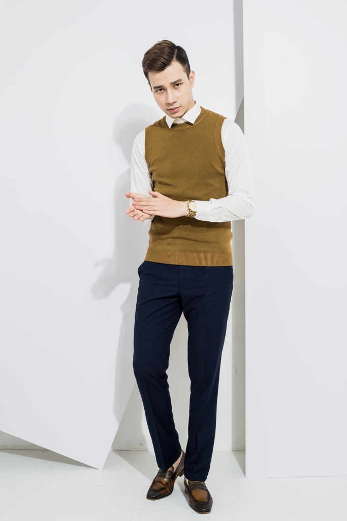 AL ghile nâu vàng, cổ tròn 029
