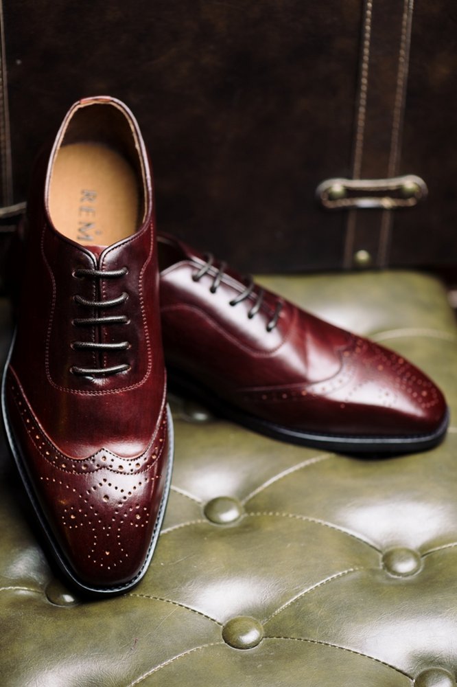 Giày dây tím, đai chữ M, chấm hoa văn mũi giày, 486-220 sz 38