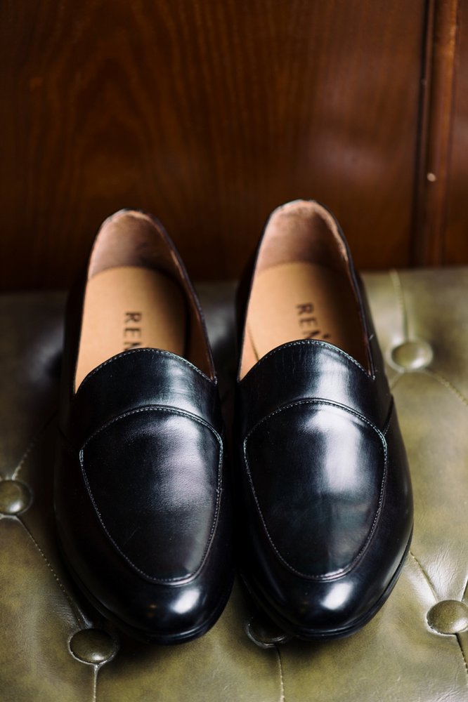 Giày lười dior đen, viền đen, 368-5