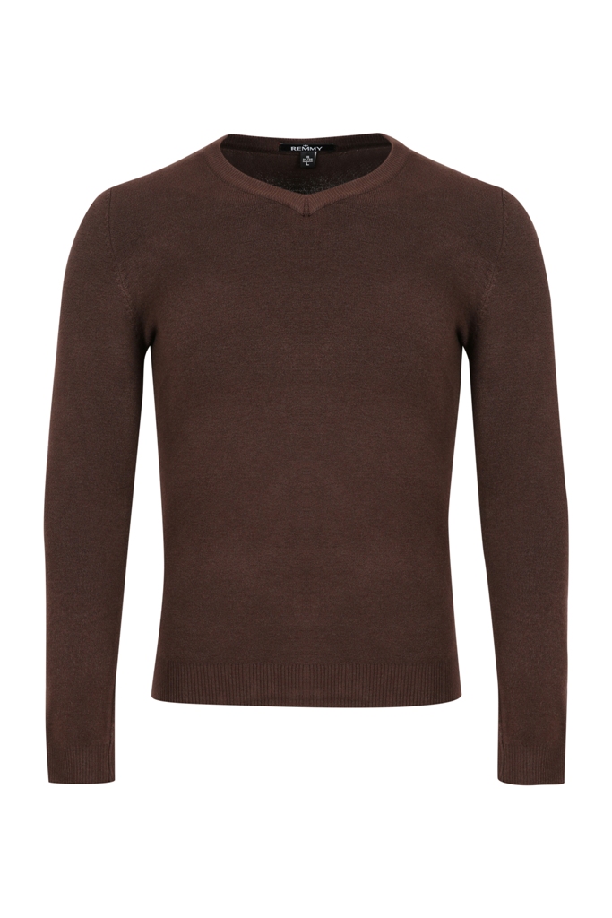 AL mịn cổ tim, màu nâu F001 sz L