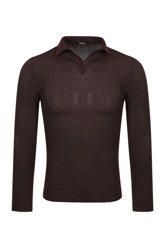 AL trơn cổ Đức 8832 màu nâu sz XL