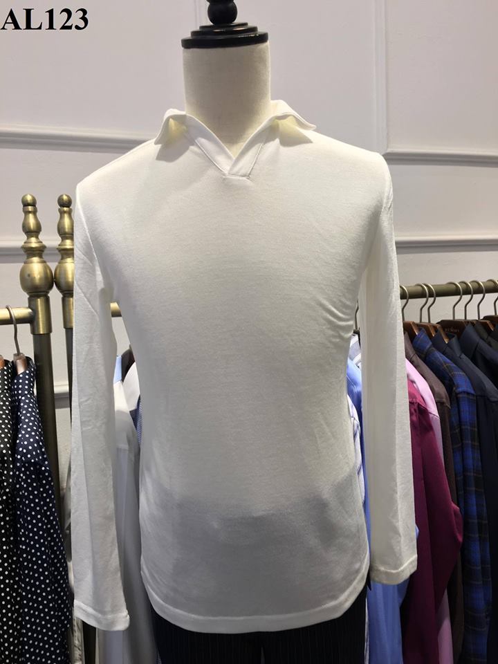 AL trơn cổ Đức 8832 màu trắng sz L
