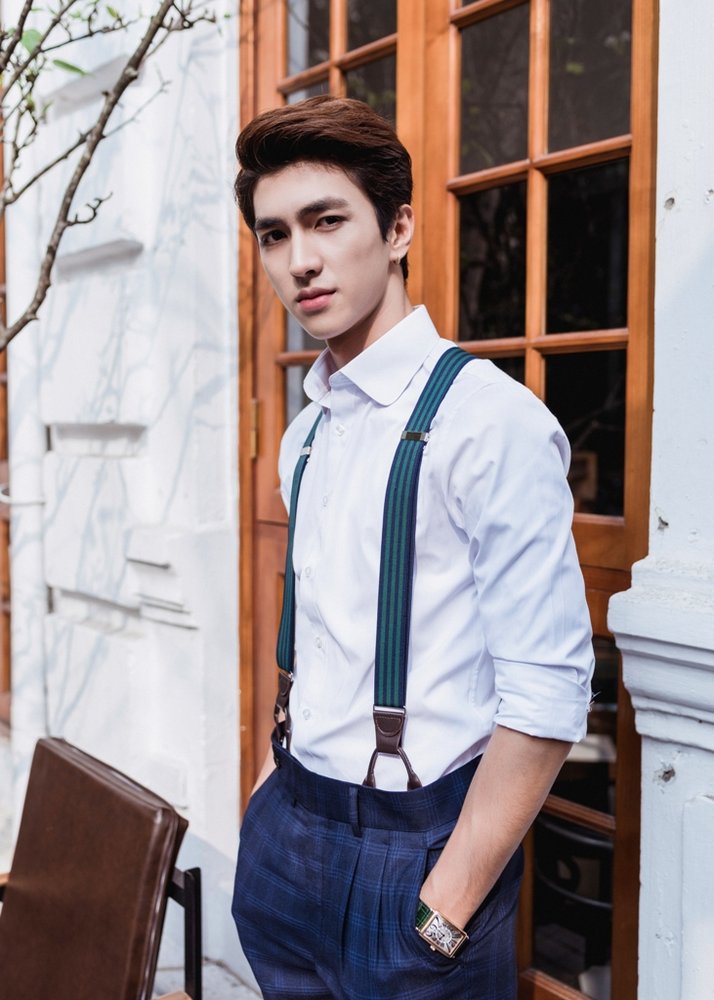 Suspender cài, sọc nhỏ xanh lá - tt