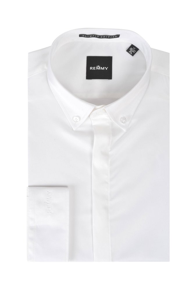 SM trắng ngà dệt quả trám nhỏ- cổ button down