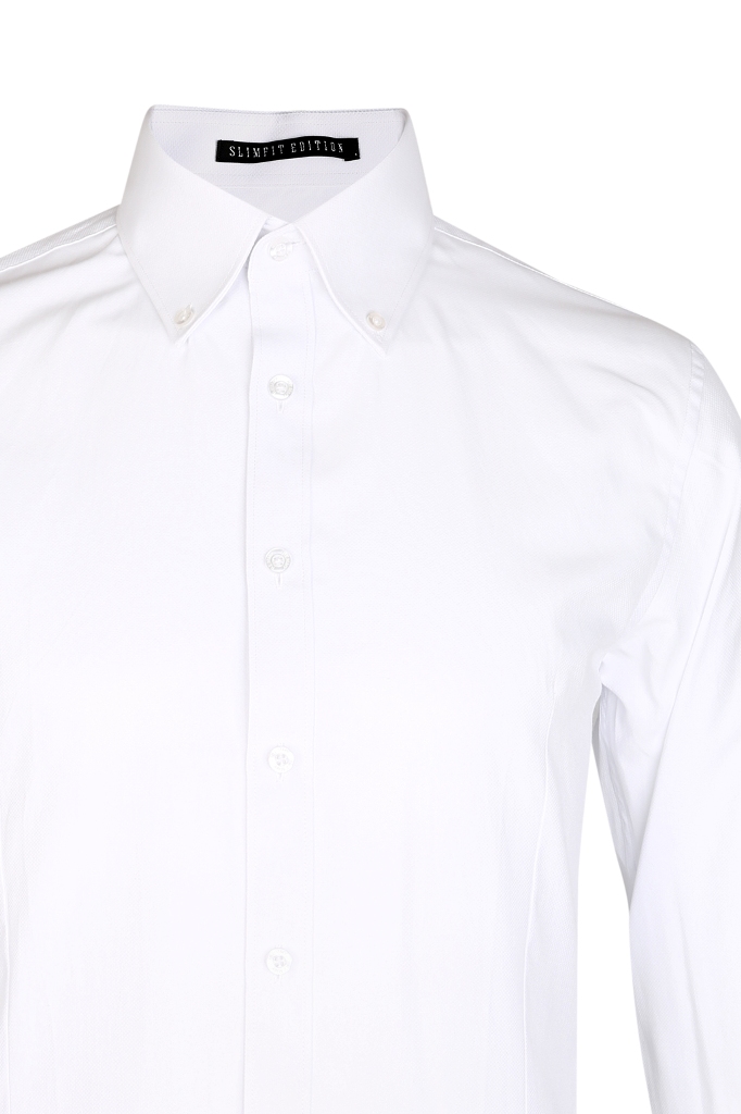 SM trắng tinh dệt vân- cổ button down