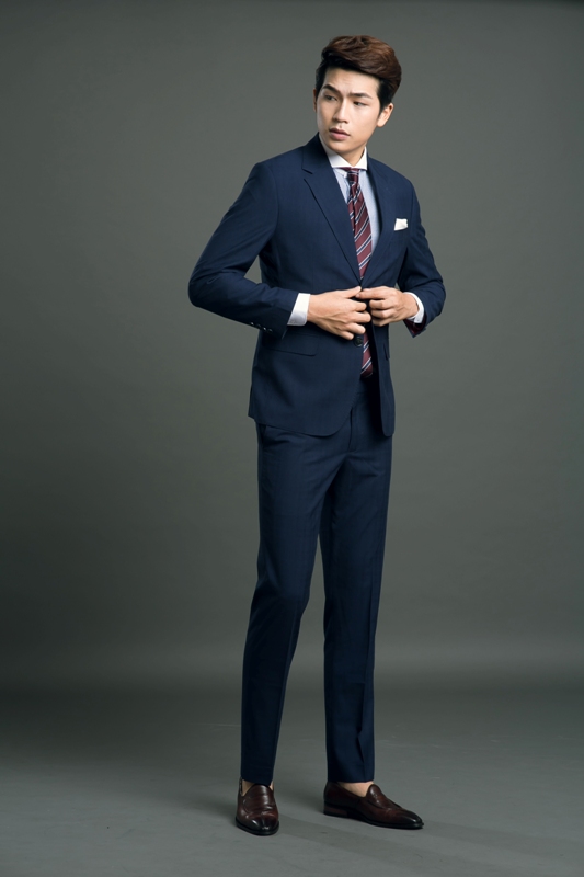 Quần lẻ xanh navy đậm- vải dày sz 29