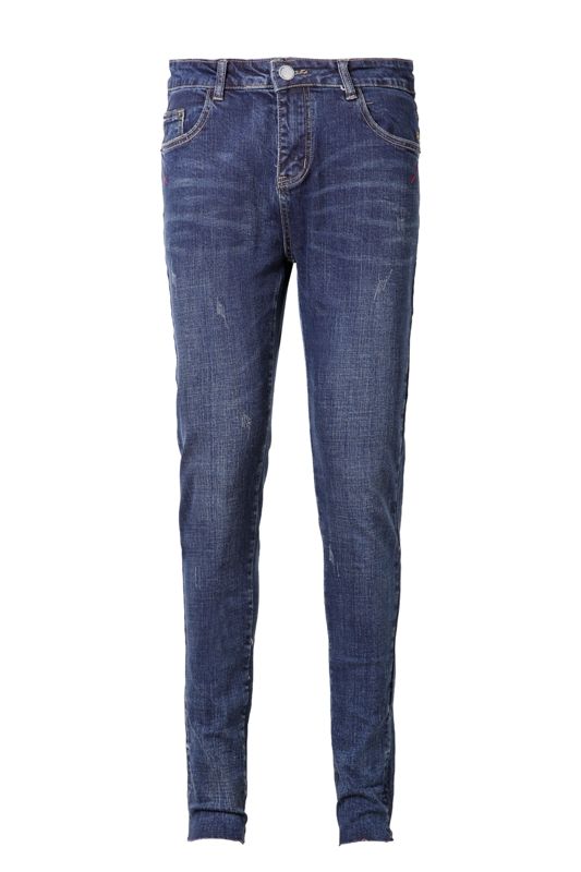 Quần jean xanh thêu Remmy cạnh túi sz 29