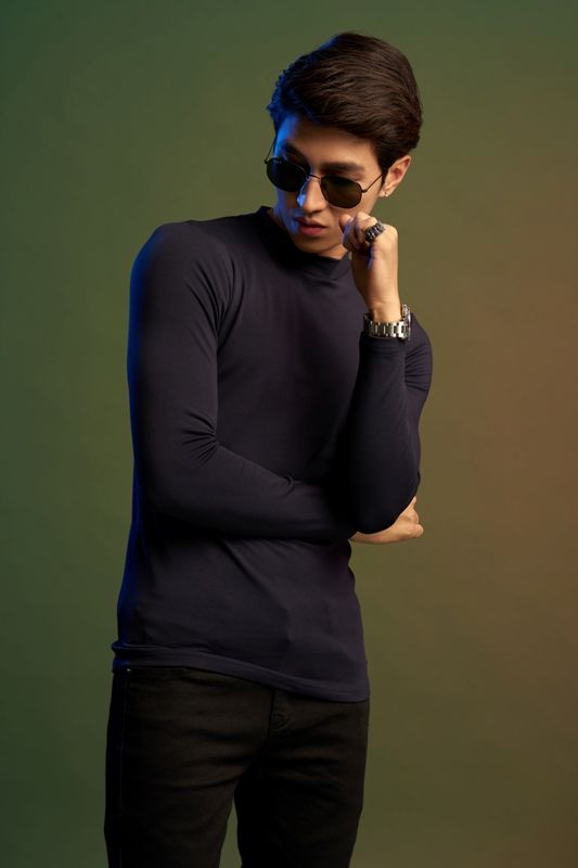Áo thun giữ nhiệt tím than- dài tay sz XL