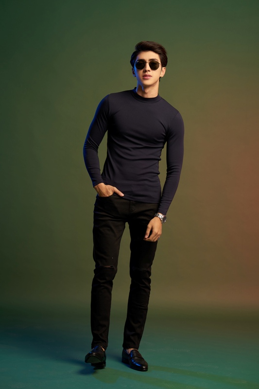 Áo thun giữ nhiệt tím than- dài tay