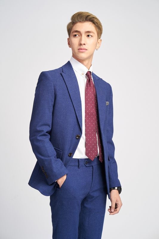 Vest dạ xanh navy bạc màu