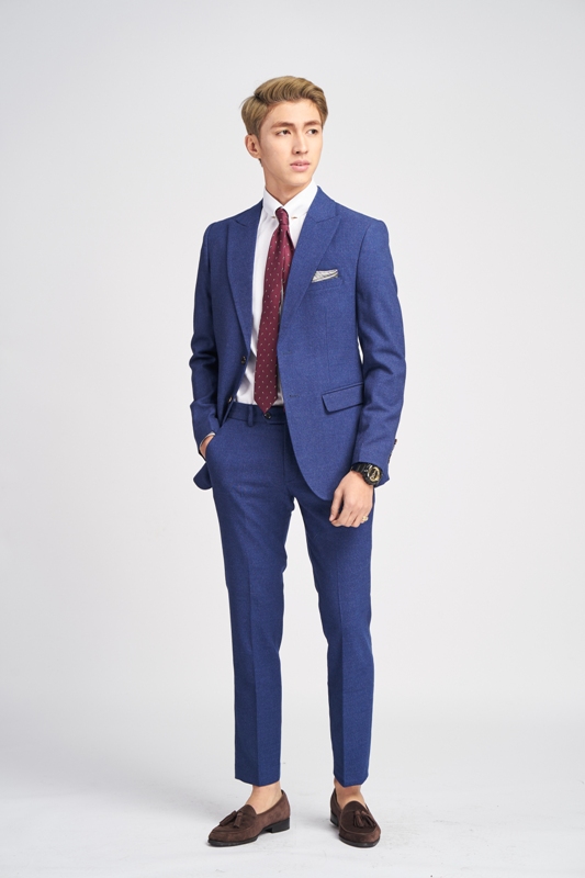 QV dạ xanh navy bạc màu