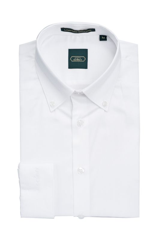 SM trắng kẻ sole, cài cúc cổ