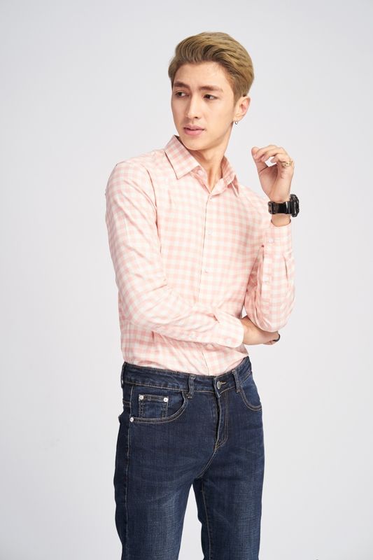 SM kẻ caro hồng- be