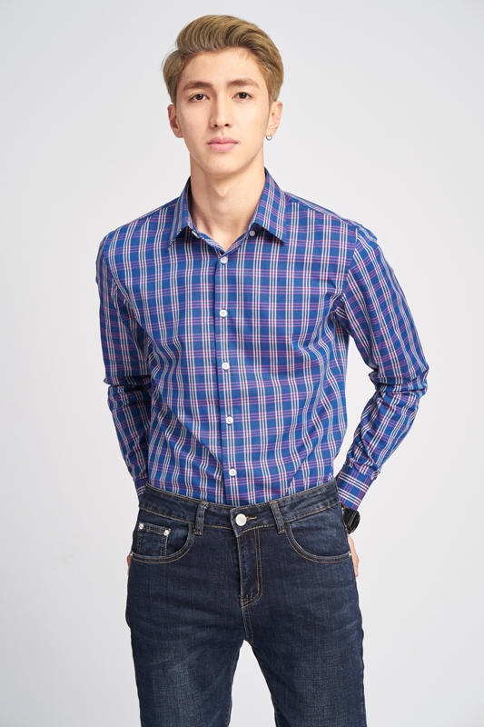 SM xanh lam kẻ be- hồng