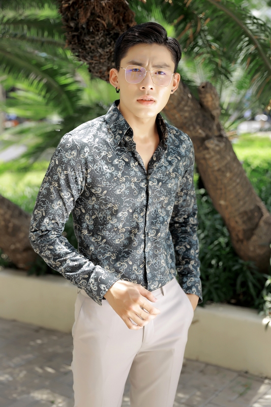 SM xanh rêu đậm, vảy ốc hoa lá vàng