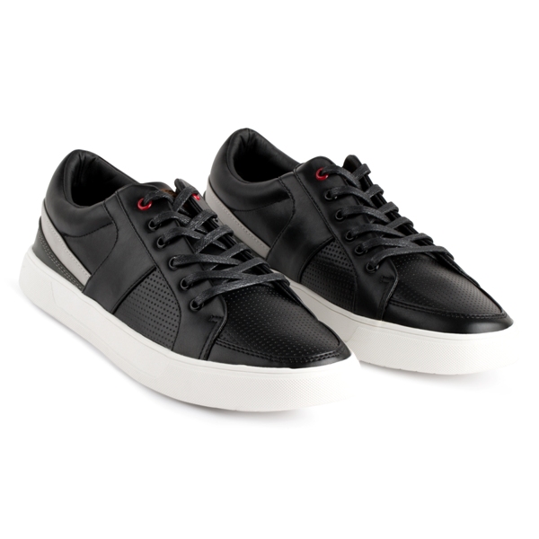 Giày sneaker đen chữ RM- gót chân đỏ+ đen -P2686LY sz 39