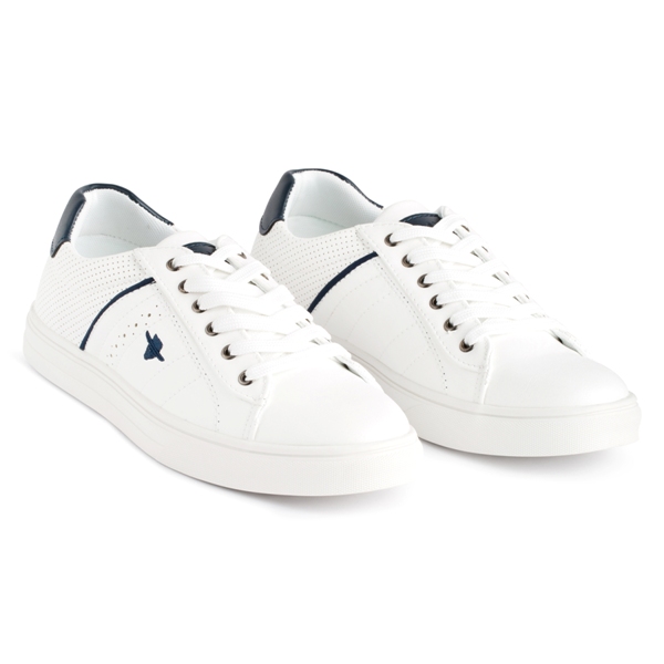 Giày sneaker trắng logo RM- gót chân xanh tt -ZB1504 sz 39