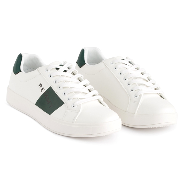 Giày sneaker trắng chữ RM- gót chân xanh lá -A1826BGX sz 39
