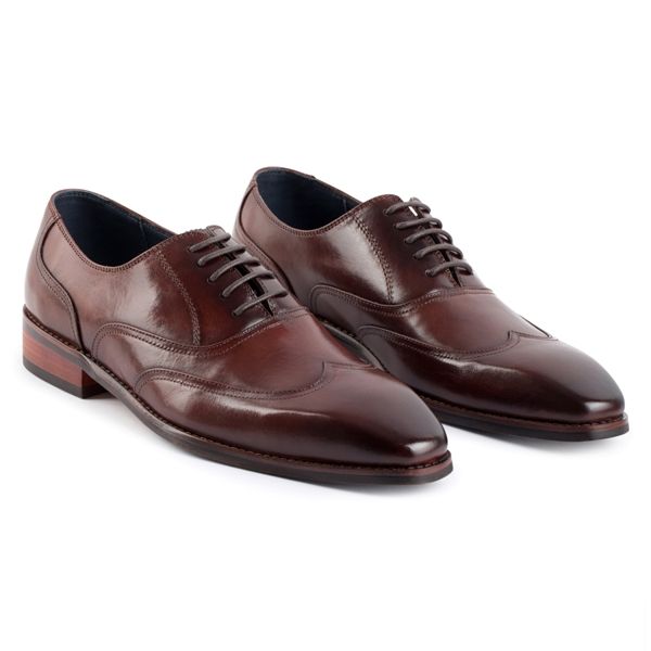 Giày buộc dây nâu, khâu viền - 486-33 sz 41