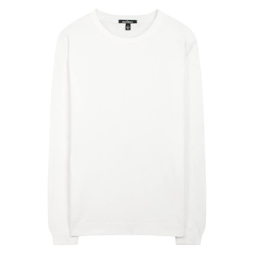 AL cổ tròn trắng, len mịn -8810 sz L