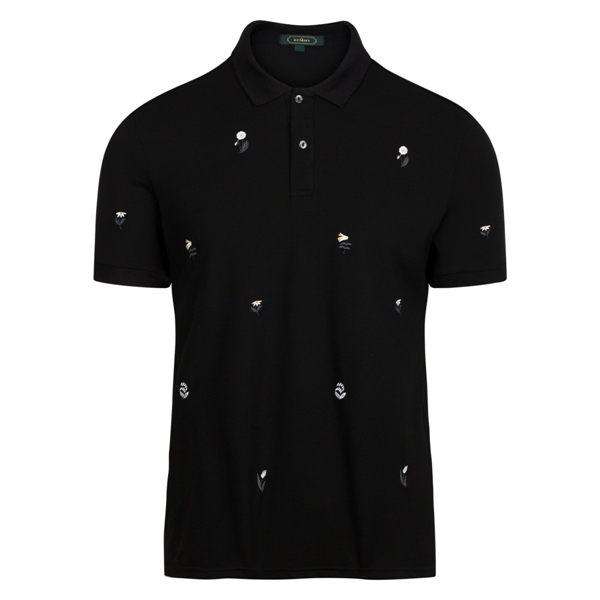 AF polo đen ht 6 loài hoa