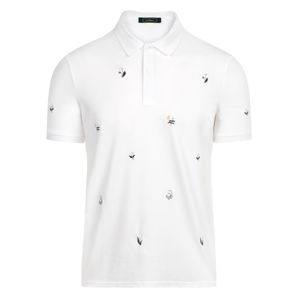 AF polo trắng ht 6 loài hoa
