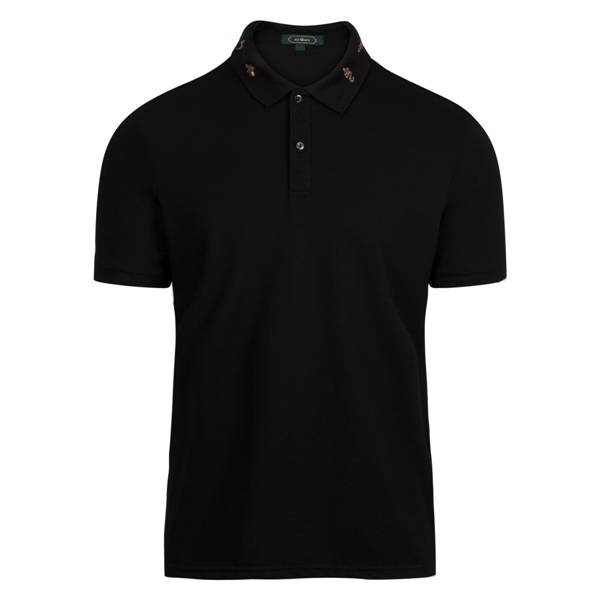 AF polo đen ht cổ tim-rắn-ong-hoa