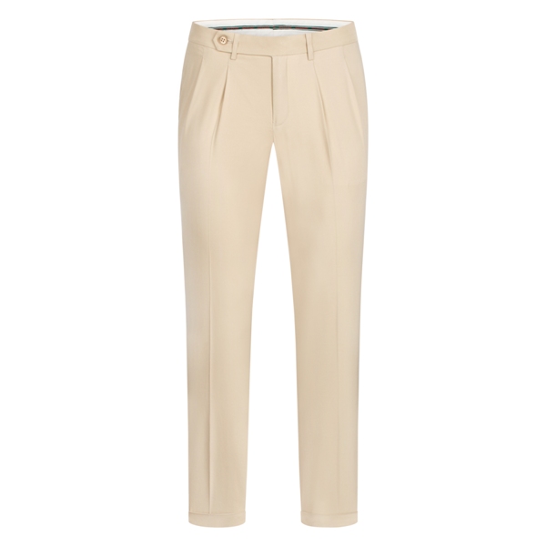 Quần be trơn, gấu lơ vê- dáng cạp cao sz 30