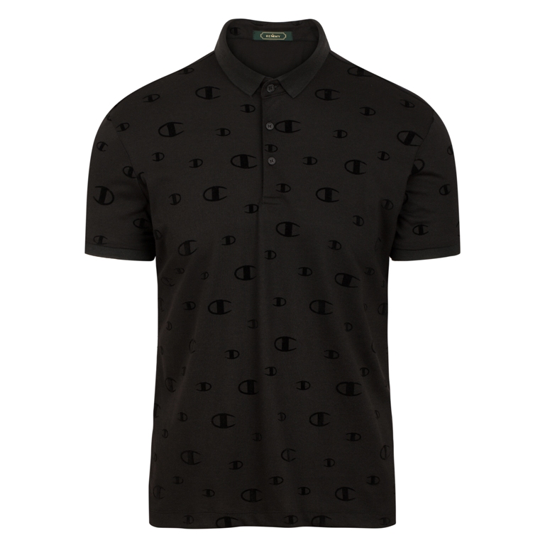 AF polo đen ht chữ D đen