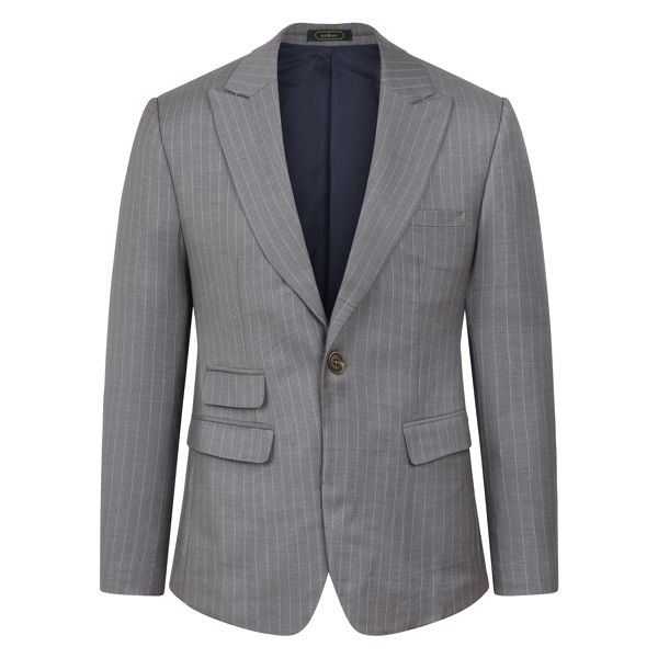 Vest ghi xám kẻ chỉ sọc trắng, 1khuy