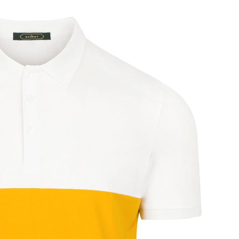 AF polo 3 màu trắng- vàng- đen 9020