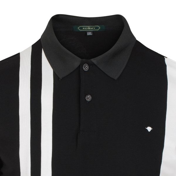 AF polo đen- trắng, kẻ dọc đen- trắng 1101