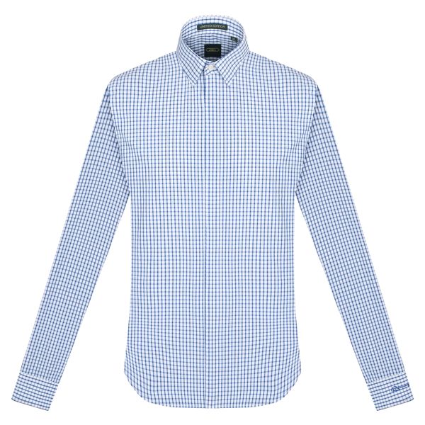 SM kẻ caro nhỏ xanh dương, cufflink tay