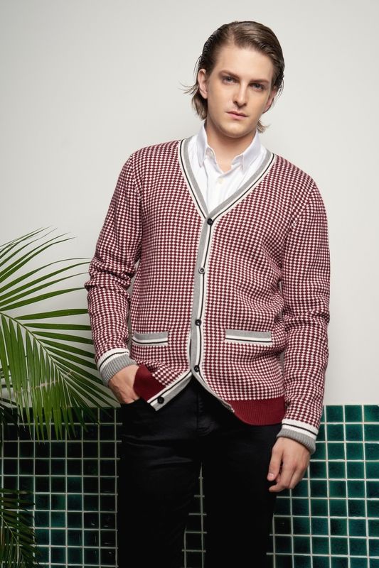 AL cardigan, chấm đỏ- trắng- 6808