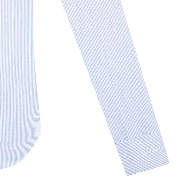 SM kẻ sọc rất nhỏ xanh dương nhạt, cufflink tay
