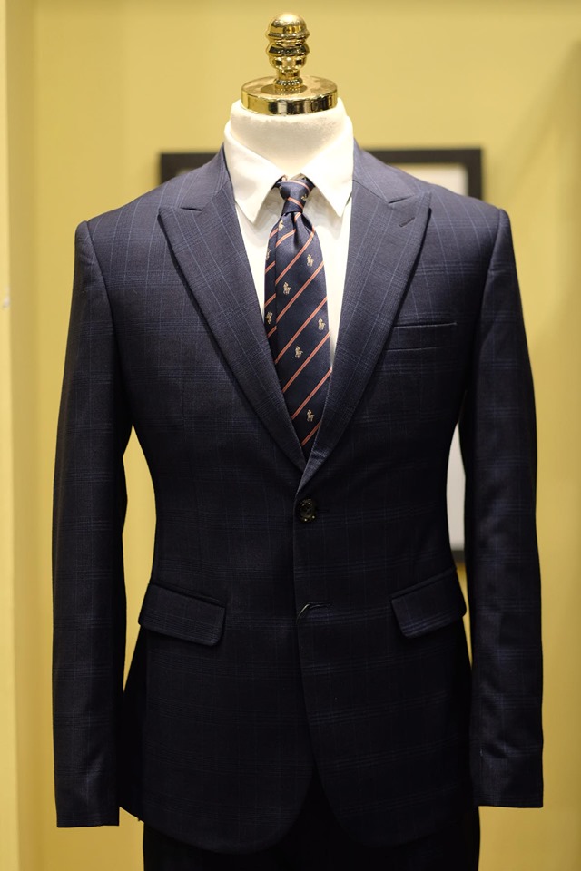 Vest xanh đen, kẻ ô vuông xanh ngọc- 2 khuy
