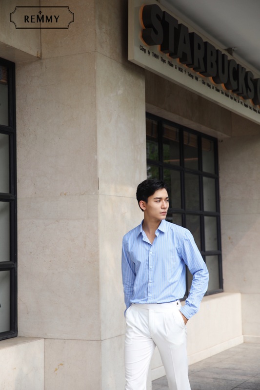 SM xanh dương đậm kẻ sọc trắng- tt