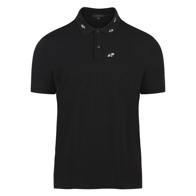 AF đen con ong lá cổ+ ngực trái- PL18