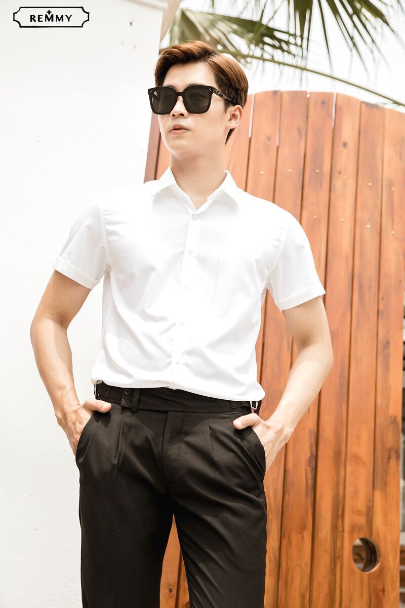 SM trắng ngà cộc tay