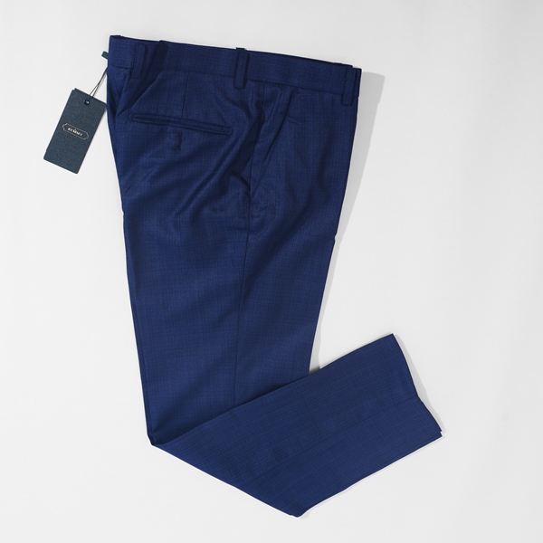 QV xanh coban, kẻ ô vuông nhỏ 2 khuy