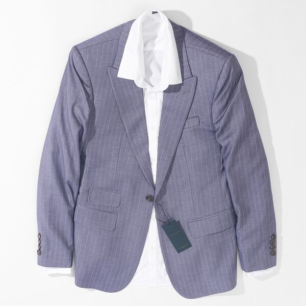 Vest ghi xám kẻ chỉ sọc trắng, 1khuy