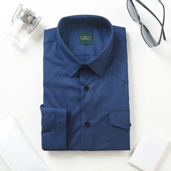 SM xanh denim, 2 túi ngực