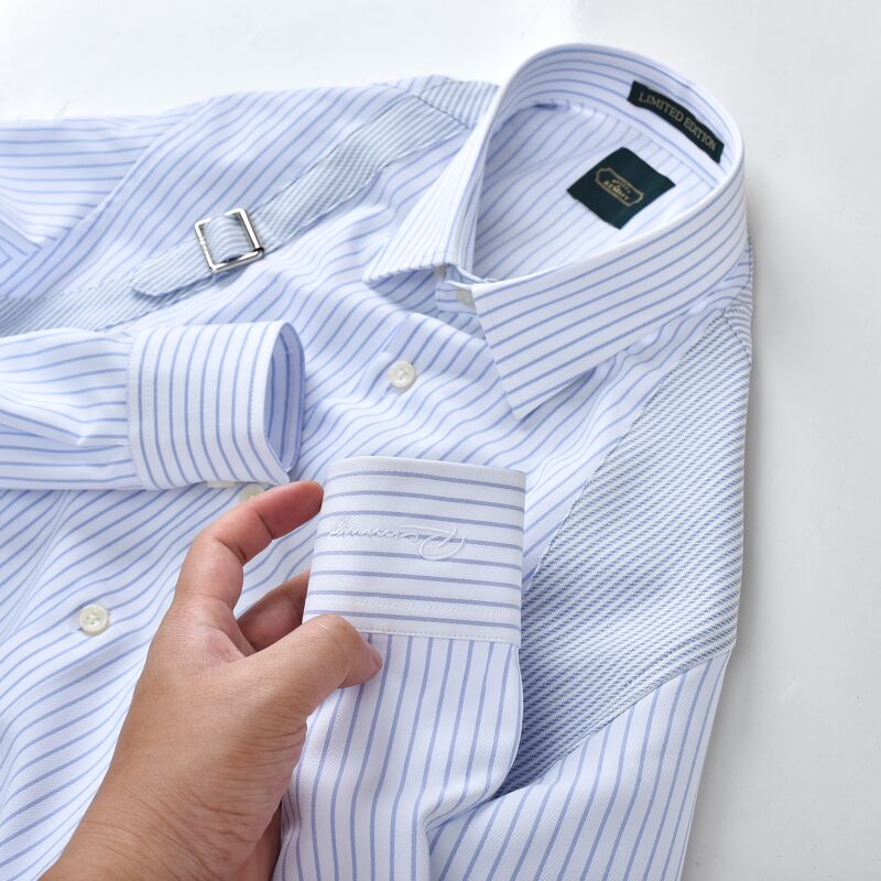 SM kẻ sọc trắng- xanh, đáp vai -đai KL chéo ngực