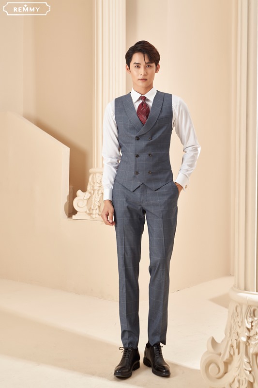 ZV xanh đá, kẻ chỉ hình chữ nhật- 373 size S