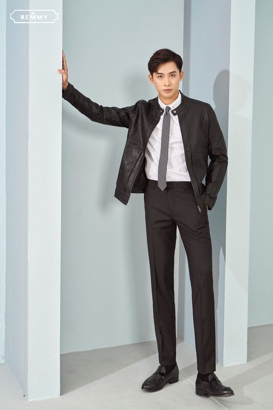 AD sần đen khóa kéo, cổ tàu , 2 túi -5272