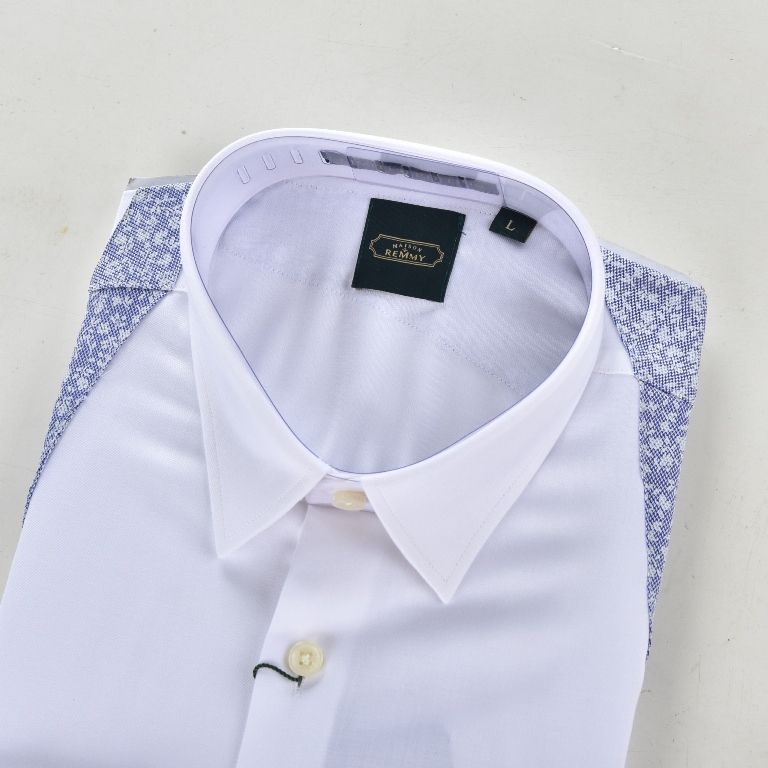 SM trắng đáp vai xanh ht hoa lá trắng, phối đai KL chéo ngực