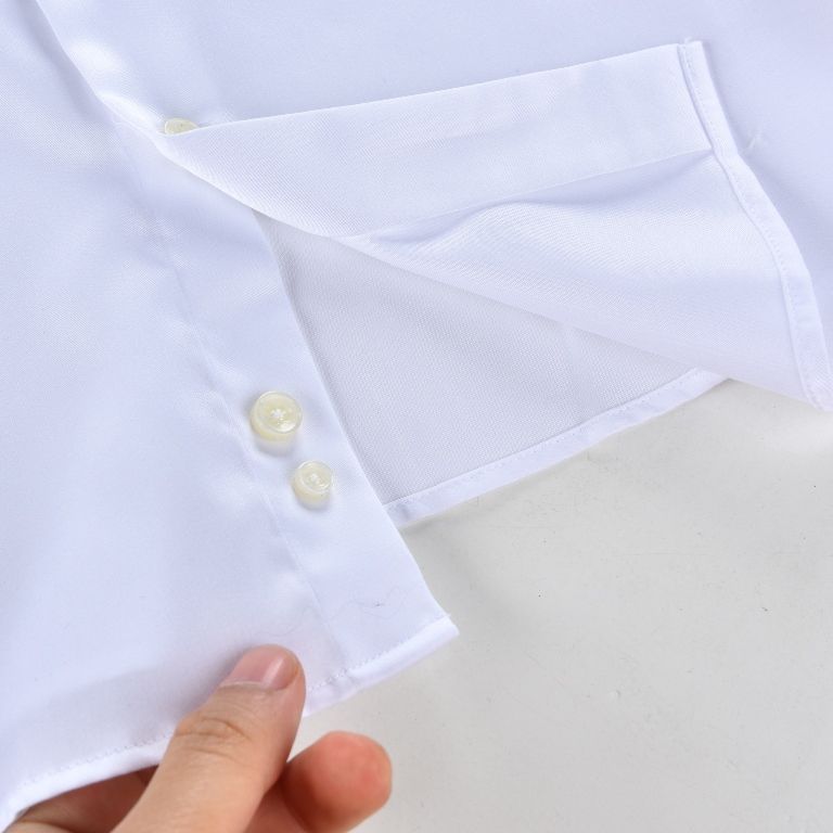 SM trắng đáp vải vai đen ht chỉ rối, phối đai KL chéo ngực