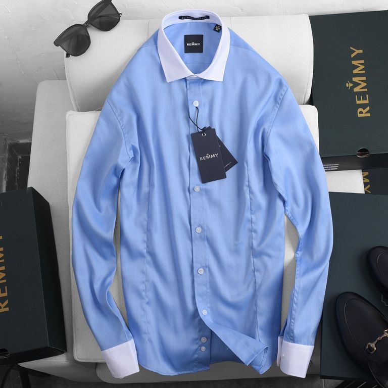 SM xanh lam đậm-chỉ chéo sole, pha cổ trắng vạch sần